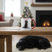 Load image into Gallery viewer, 🎄 Black Lab Christmas Lights Mug – Shining Spirit Edition
