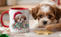 Load image into Gallery viewer, Shih Tzu Christmas Mug - 11oz Glossy Ceramic Coffee Cup
