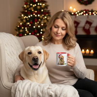 Load image into Gallery viewer, 🎄 Yellow Lab Christmas Lights Mug – Sunshine &amp; Sparkle Edition
