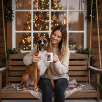 Load image into Gallery viewer, 🎄 Boxer Christmas Lights Mug – Holiday Wigglebutt Edition
