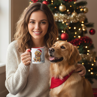 Load image into Gallery viewer, 🎄 Golden Retriever Christmas Lights Mug – Goofy Pup Edition

