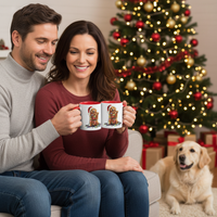 Load image into Gallery viewer, 🎄 Golden Retriever Christmas Lights Mug – Glowing with Joy Edition
