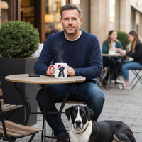 Load image into Gallery viewer, 🎄 Great Dane Christmas Lights Mug – Gentle Giant Edition
