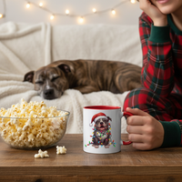 Load image into Gallery viewer, 🎄 Pitbull Christmas Lights Mug – Sweet &amp; Strong Edition
