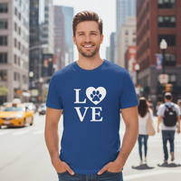 Load image into Gallery viewer, LOVE Pawprint Premium Tee - For the Dog-Obsessed Heart
